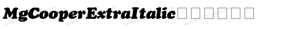 MgCooperExtra Italic字体转换